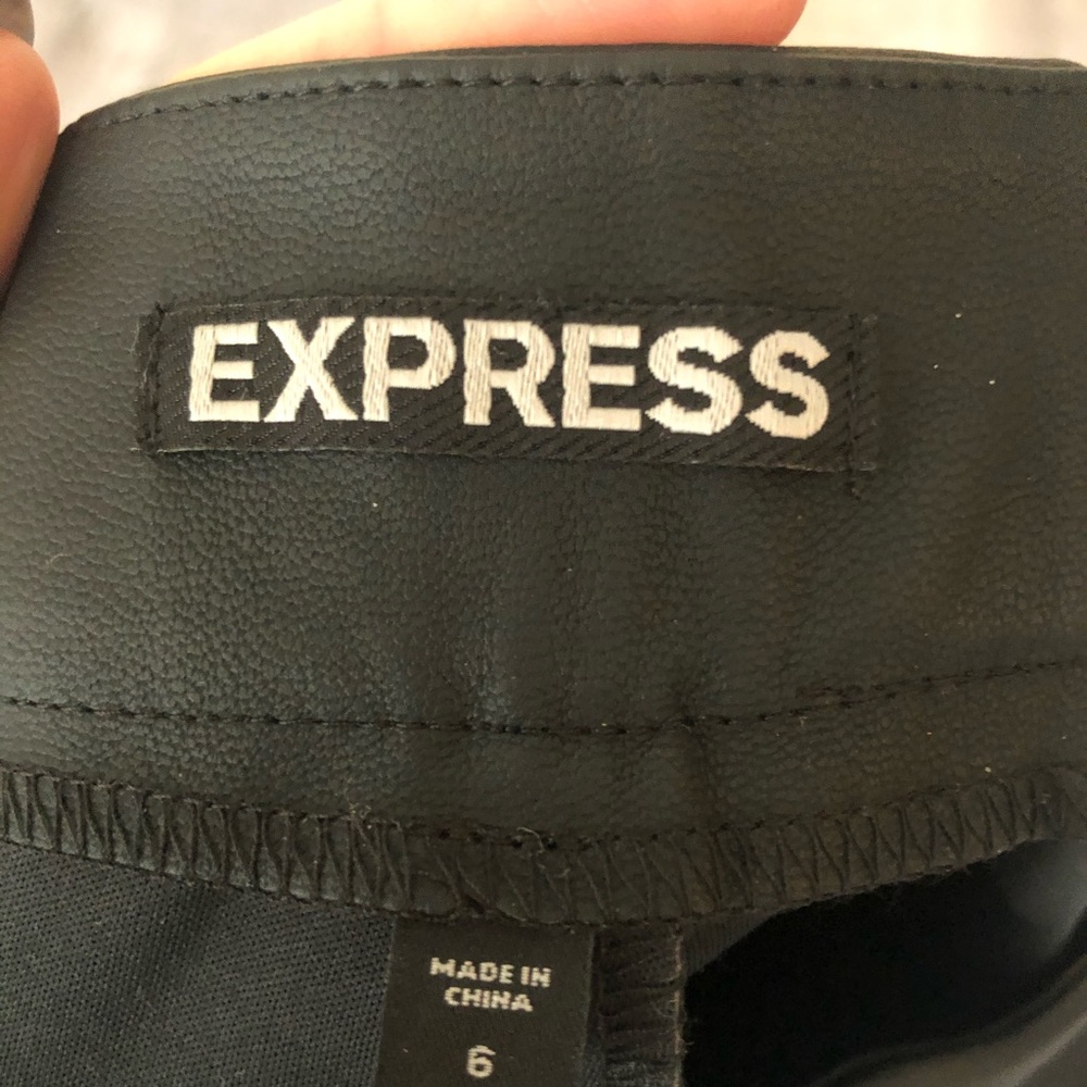 Faux leather express pants